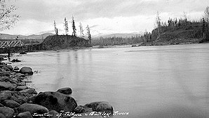 Einmündung des Telkwa Rivers in den Bulkley River (1909)