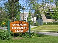 Welcome sign for the University Endowment Lands, on Northwest Marine Drive.