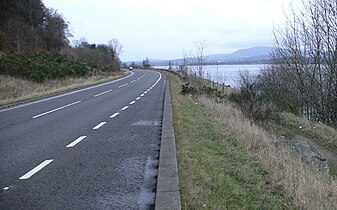 A66 at Bassenthwaite Lake, looking west