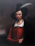 Anonymous oil on canvas portrait, said to be of Jean Lafitte, early 19th century, Rosenberg Library, Galveston, Texas