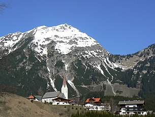 Blick auf Berwang mit dem Thaneller