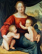 Madonna mit Kind und Johannes d. Täufer, (Museu Nacional de Arte Antiga, Lissabon)