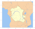 Congo and Lualaba with political borders