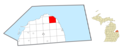 Location within Huron County