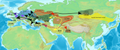 Image 3Early Indo-European migrations from the Pontic steppes and across Central Asia, and encounter with Ancient Northeast Asian populations. (from Prehistoric Asia)