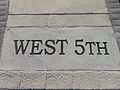 Concrete marker at the Margaret & Charles Juravinski Centre