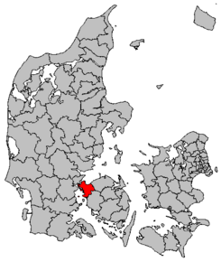 Kart over Middelfart kommune