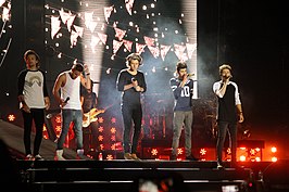 One Direction tijdens de show in Santiago, Chili