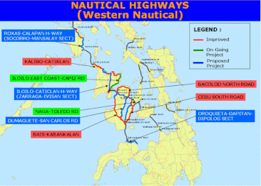 Western Nautical Highway - Batangas City, Oriental Mindoro, Western Visayas, Negros Island Region and Zamboanga Peninsula