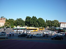 Bussen op het Piazzale Roma