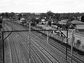 Railway line dividing Rooty Hill as seen from Davis overpass