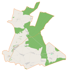 Mapa konturowa gminy Rychtal, na dole znajduje się punkt z opisem „Sadogóra”