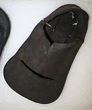 Original slip-on duckbilled turnshoe from the fifteen hundreds, Britain.