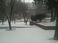 The plaza after a snowstorm in 2014