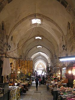 Cotton market, reconstructed in 1336 by the Mamluk ruler Emir Tankiz, governor of Damascus