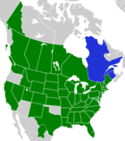 Symphyotrichum laeve distribution map