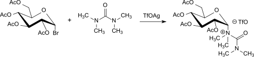 Bildung des Uroniumsalzes mit Acetobromglucose und TMU