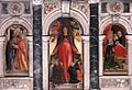 Triptychon von Santa Maria Formosa (Schutzmantelmadonna), Tempera auf Holz, 1473 (Marmordekor später), Santa Maria Formosa, Venedig