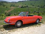 Fiat 850 Spider (1965–1968) erste Version mit verkleideten Scheinwerfern