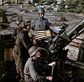 Image 58A group of Finnish soldiers operating a Bofors gun during the Continuation War in 1943 (from History of Finland)