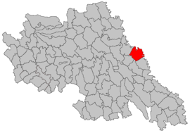 Location in Iași County