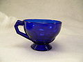 New Martinsville Glass Hostmaster Tea Cup, cobalt blue, 1930