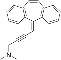 Skeletal formula of intriptyline