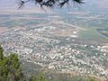 Kiryat Shemona and its airport in the background