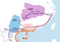 Kra-Dai (Tai-Kadai) migration route according to James R. Chamberlain (2016).[17]