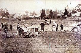 Levelling Sandell Oval in 1926