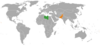 Location map for Libya and Pakistan.