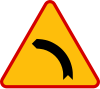 A-2 "dangerous curve to the left"