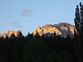 Tramonto sul Cristallo, visto dalla località ampezzana di Grava