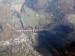 Overhead view of Nicholson and Tunkhannock Viaduct