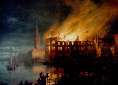 Burning of the Düsseldorfer Schloss (1872)