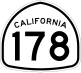 State Route 178 marker