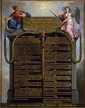 Representation of the Declaration of the Rights of Man