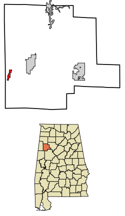 Location of Belk in Fayette County, Alabama.