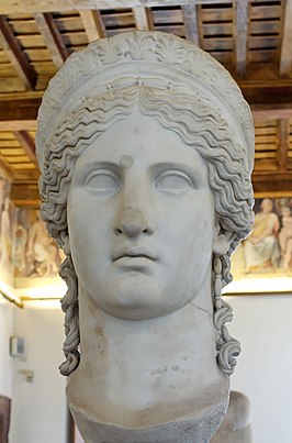 De zogenaamde “Juno Ludovisi” Herkend als een portret van Antonia minor (1e eeuw n.Chr.), Museo Nazionale Romano[1]