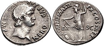 Denarius Neros aus dem Jahr 63