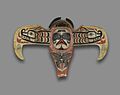 'Namgis artist (of the Kwakwaka'wakw), Thunderbird Mask open, 19th c., from Alert Bay, Vancouver Island, British Columbia, Canada (Located at the Brooklyn Museum)[7]