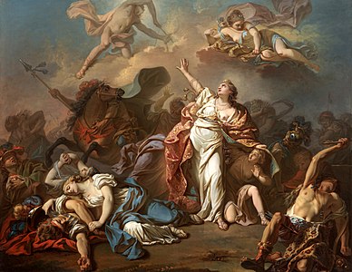 Ο Απόλλωνας και η Άρτεμις επιτίθενται στα παιδιά της Νιόβης