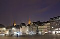 Panoramic view of the Place Kléber by night