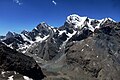 Blick auf Tschimtarga (rechts) und Energia (links) von Osten