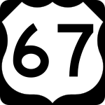 Straßenschild des U.S. Highways 67