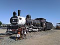 Alte Dampflokomotive am Bahnhof in Usakos fotografiert von Louise Kapp