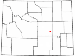 Location of Casper Mountain, Wyoming