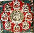 Fünf Buddhas der Weisheit, Mandala in Taizokai, Japan