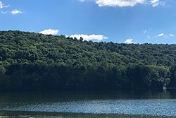 View of Allamuchy Mountain and Allamuchy Pond from Rutherfurd Hall