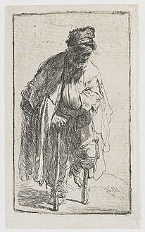 Beggar with a wooden leg, known as “Capteyn Eenbeen” (ca. 1630, Rijksmuseum Amsterdam).